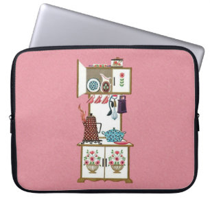 Vintage Antique Retro Kitchen Stove Coffee Pot Laptop Sleeve