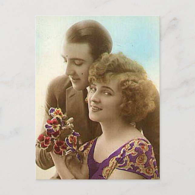 Vintage Antique Romantic Couples Cards, Gifts Postcard (Front)