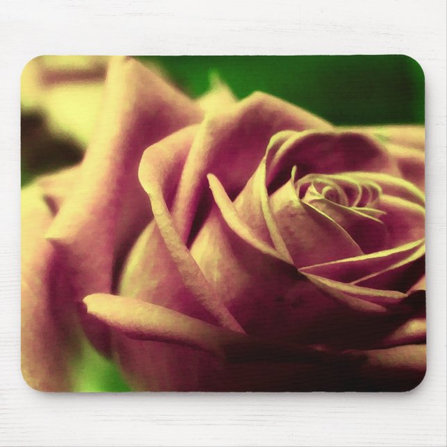 Vintage Antique Rose Flower Mousepad (Front)