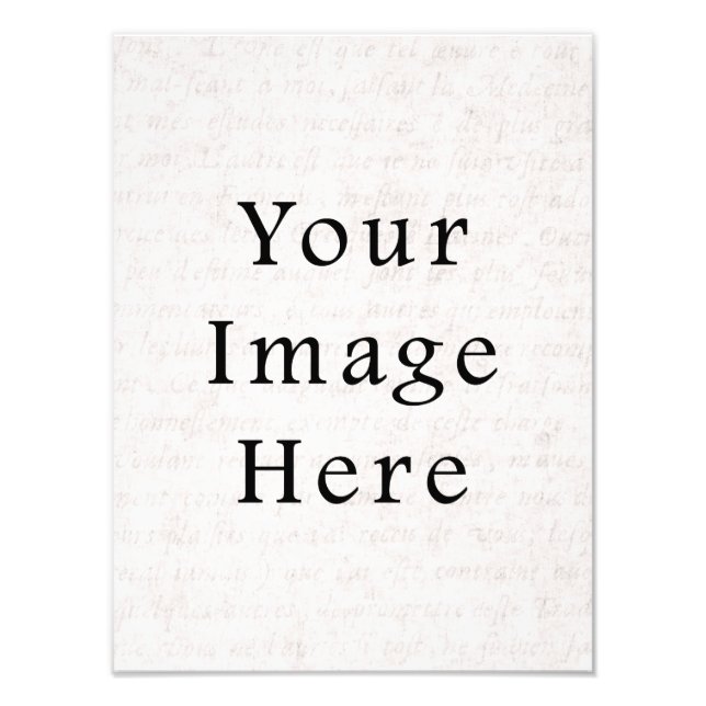 Vintage Antique Script Parchment Paper Background Photo Print (Front)