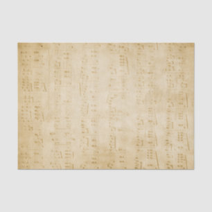 Vintage Antiqued Antique Sheet Music Tissue Paper