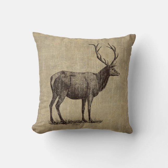 Vintage Antler Cushion (Front)