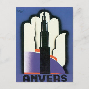 Vintage Anvers Antwerp Postcard