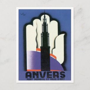 Vintage Anvers Antwerp Postcard