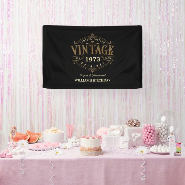 Vintage Any Age Handicraft Theme Banner (Party)