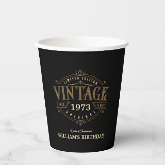 Vintage Any Age Handicraft Theme Paper Cups