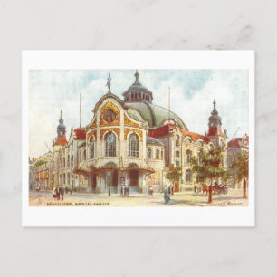Vintage Apollo Theater in Düsseldorf, Germany Postcard