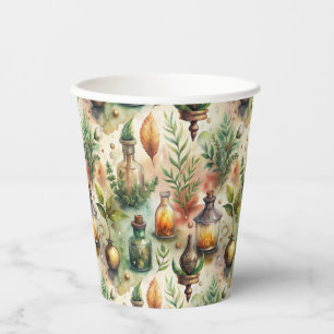 Vintage Apothecary Bottles Pattern (1) Paper Cups
