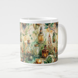 Vintage Apothecary Bottles Pattern (2) Large Coffee Mug