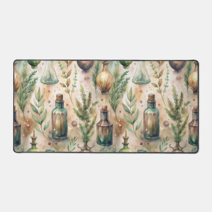 Vintage Apothecary Bottles Pattern (3) Desk Mat