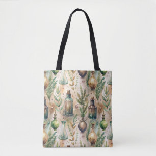 Vintage Apothecary Bottles Pattern (3) Tote Bag