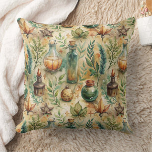 Vintage Apothecary Bottles Pattern (6) Cushion