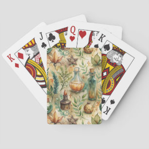 Vintage Apothecary Bottles Pattern (6) Playing Cards