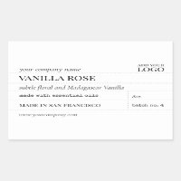 Vintage Apothecary Candle or Bath Product Label