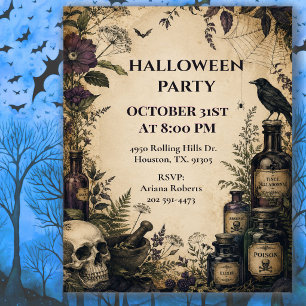Vintage Apothecary Halloween Party Invitation