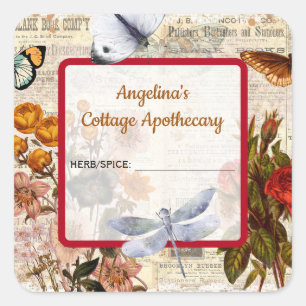 Vintage Apothecary Label for Herbs & Spices
