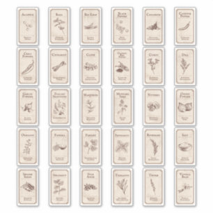 Vintage Apothecary Spice Labels