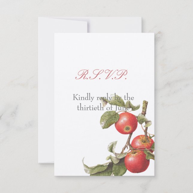 Vintage Apple Blossom RSVP Card (Front)