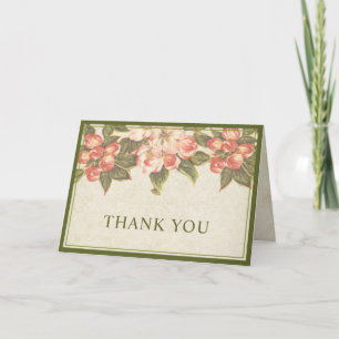 Vintage Apple Blossom Thank You Card