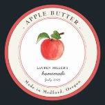 Vintage Apple Butter  jar Canning label<br><div class="desc">Personalised hand painted watercolor vintage style Apple Butter label. Perfect for home canning and gift giving.  Fill your information on label and enjoy.</div>
