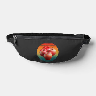 Vintage apple fruits heathy food  bum bags