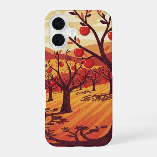 Vintage Apple Orchard iPhone 16 Case (Back)