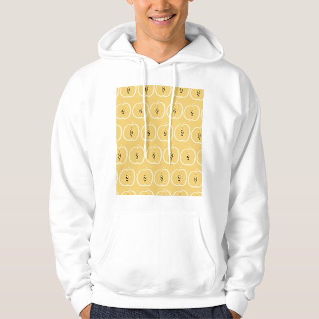 Vintage Apple Pattern: Wallpaper Design. Hoodie (Front)