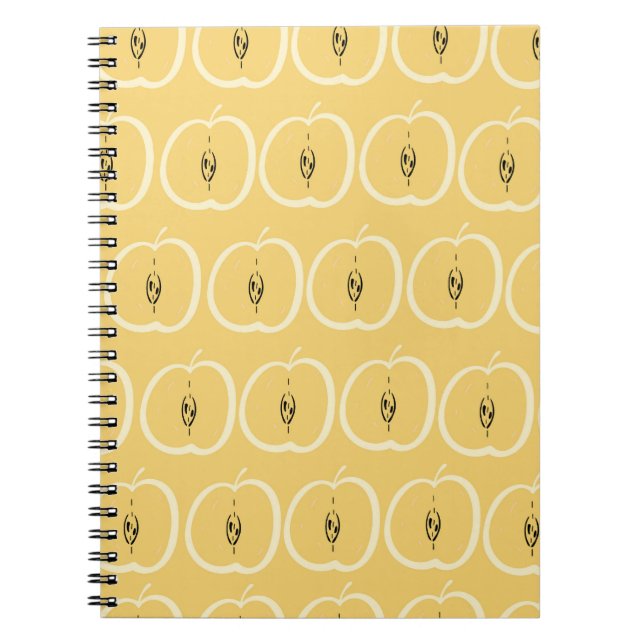 Vintage Apple Pattern: Wallpaper Design. Notebook (Front)