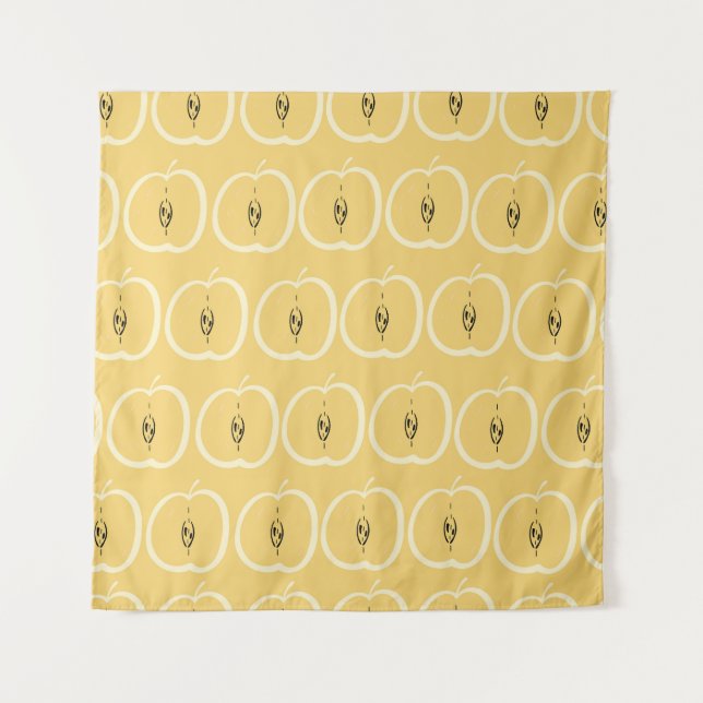 Vintage Apple Pattern: Wallpaper Design. Tapestry (Front)
