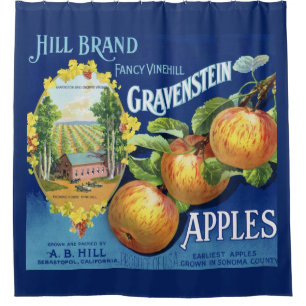 Vintage Apple Shower Curtain