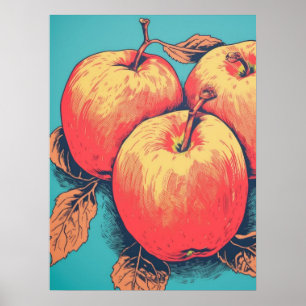 Vintage Apple Trio Poster