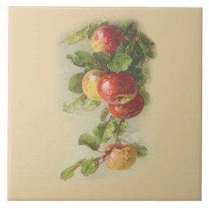 Vintage apples ceramic tile