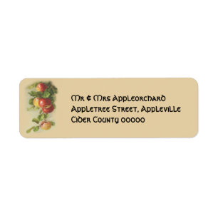Vintage apples return address label