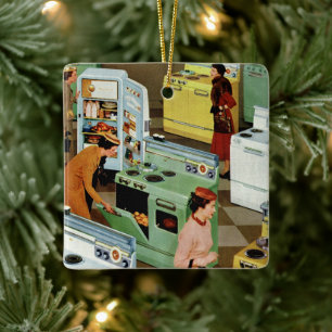 Vintage Appliance Showroom Store Business Retail Ceramic Ornament