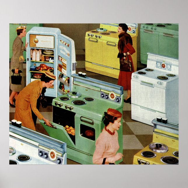 Vintage Appliance Showroom Store Business Retail Poster (Front)