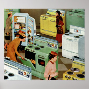 Vintage Appliance Showroom Store Business Retail Poster