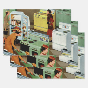 Vintage Appliance Showroom Store Business Retail Wrapping Paper Sheet