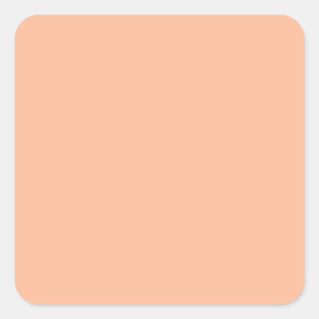 Vintage Apricot Peach Personalised Cream Colour Square Sticker (Front)