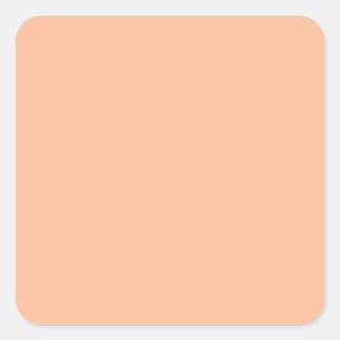 Vintage Apricot Peach Personalised Cream Colour Square Sticker