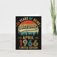 Vintage april 1966 60 years old 60th birthday men