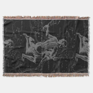 Vintage Aquarius Constellation Hevelius circa 1690 Throw Blanket