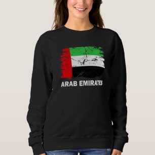 Vintage Arab Emirates Emirati Flag Pride Support E Sweatshirt