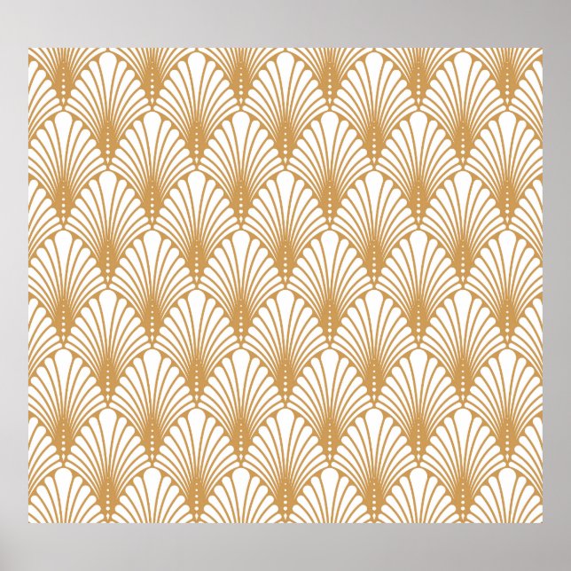Vintage Arabesque Geometric Seamless Pattern Poster (Front)