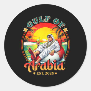 Vintage Arabian Gulf Est 2025 Retro Gulf Of Arabia Classic Round Sticker