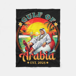 Vintage Arabian Gulf Est 2025 Retro Gulf Of Arabia Fleece Blanket