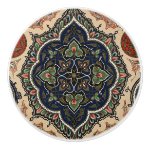 Vintage Arabian Pattern Ceramic Knob