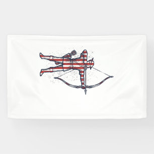 Vintage Archer American Flag Bow Hunting Shirt_1 Banner