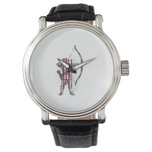 Vintage Archer American Flag Bow Hunting Shirt_1 Watch
