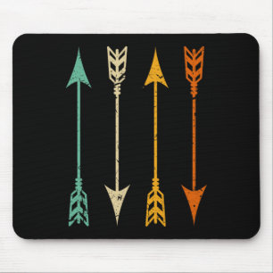 Vintage Archery Arrows For Bow Hunting Retro Mouse Pad