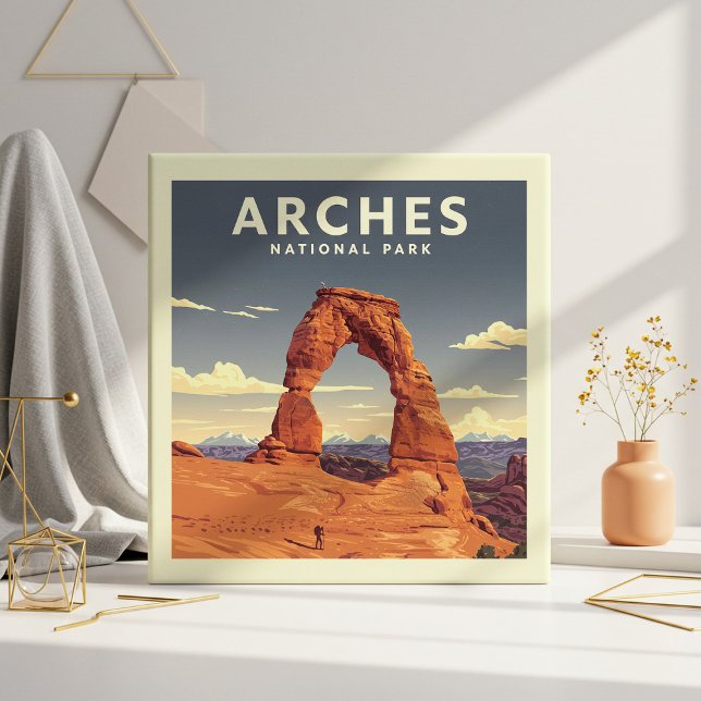 Vintage Arches National Park Ceramic Tile (Creator Uploaded)